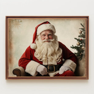 Affiche Le Père Noël nostalgique de l'arbre de Noël