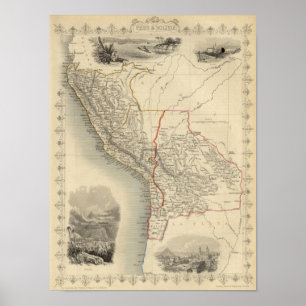 Affiche Le Pérou et la Bolivie