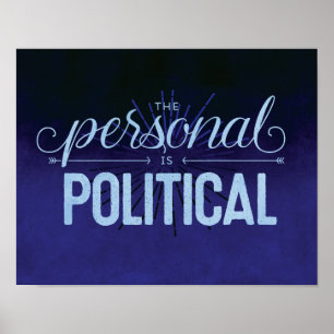 Affiche Le personnel est politique - la copie 11x14