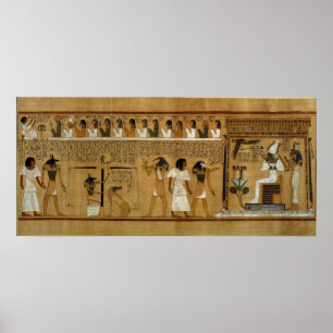 Affiche Le pesage du coeur contre la plume de Maat