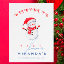 Le petit bonhomme de neige mignon Bienvenue au Bab