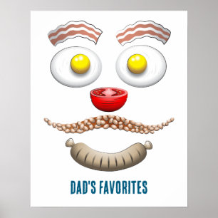 AFFICHE LE PETIT-DÉJEUNER PRÉFÉRÉ DE PAPA