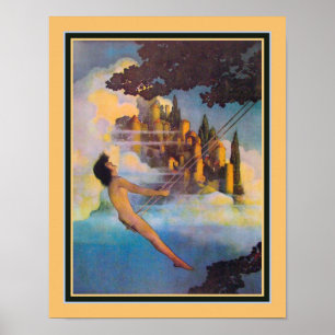 Affiche "Le petit oiseau" CA Maxfield 1904 Parrish