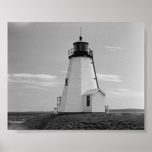Affiche le phare de gurnet saquish duxbury ma. (Devant)