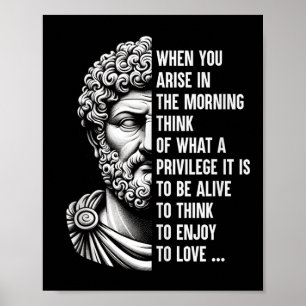 Affiche Le philosophe stoïque Marcus Aurelius Motivation d
