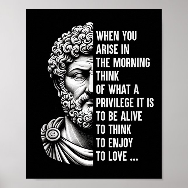 Affiche Le philosophe stoïque Marcus Aurelius Motivation d (Devant)