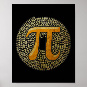 Affiche Le pi officiel 3.14 Spiral Pi-day Pour Les Nerds D