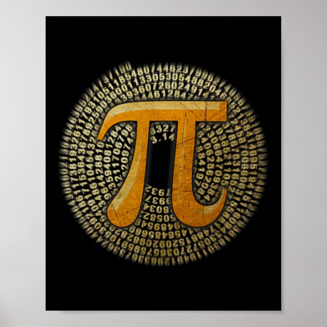 Affiche Le pi officiel 3.14 Spiral Pi-day Pour Les Nerds D (Devant)