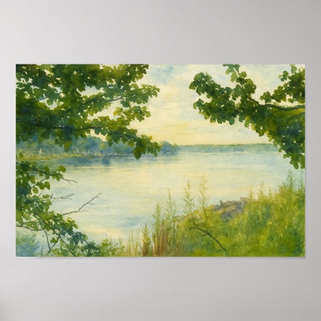 Affiche Le Pic À Travers Les Arbres (Devant)