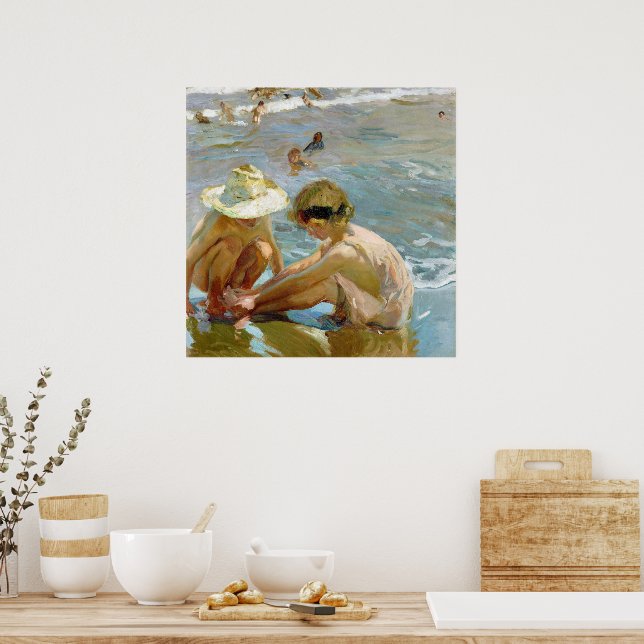 Affiche Le pied blessé peinture de Joaquin Sorolla (Cuisine)
