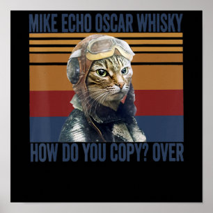 Affiche Le pilote de chat Mike Echo Oscar Whisky Costume C