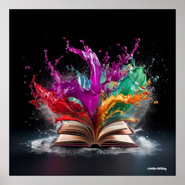 Affiche Le plaisir de l'écrivain coloré (Devant)