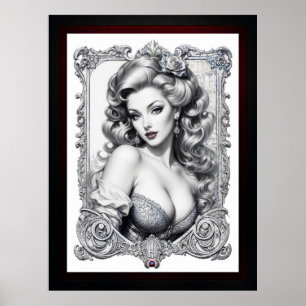 Affiche Le plaisir est mon nom moyen AI Concept Art par Xz