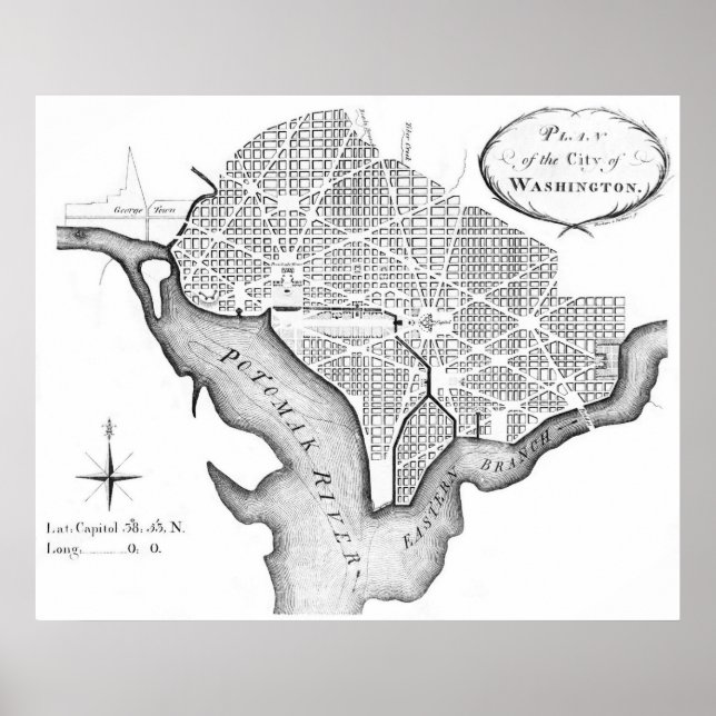 Affiche Le plan de Washington de L'Enfant (Devant)