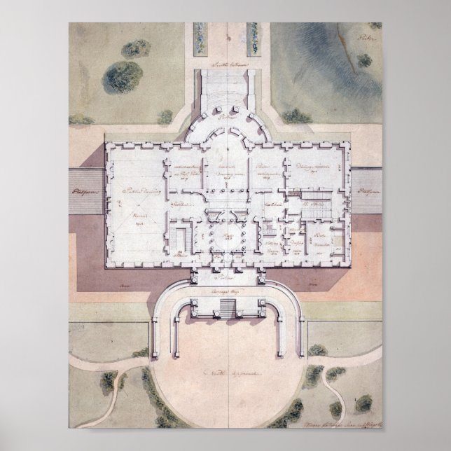 Affiche Le plan du président de la Maison-Blanche, Washing (Devant)