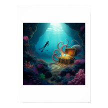 Le plongeur découvre un trésor marin