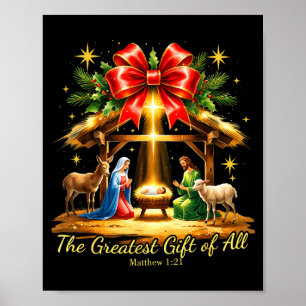 Affiche Le plus beau cadeau de toute la Nativité chrétienn