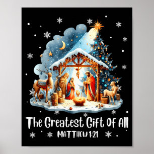 Affiche Le plus beau cadeau pour toute la Nativité de Noël