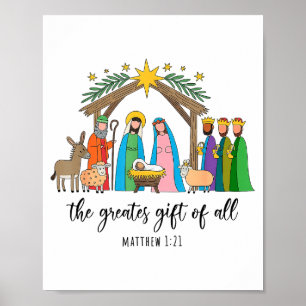 Affiche Le plus grand cadeau pour toute la Nativité de Noë