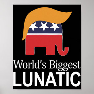 Affiche Le plus grand lunatique du monde - Anti Trump - 