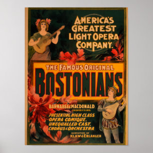 Affiche Le plus grand opéra léger de Bostonians Amériqu