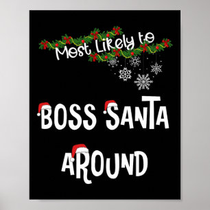 Affiche Le Plus Probable À Boss Père Noël Autour De La Fam