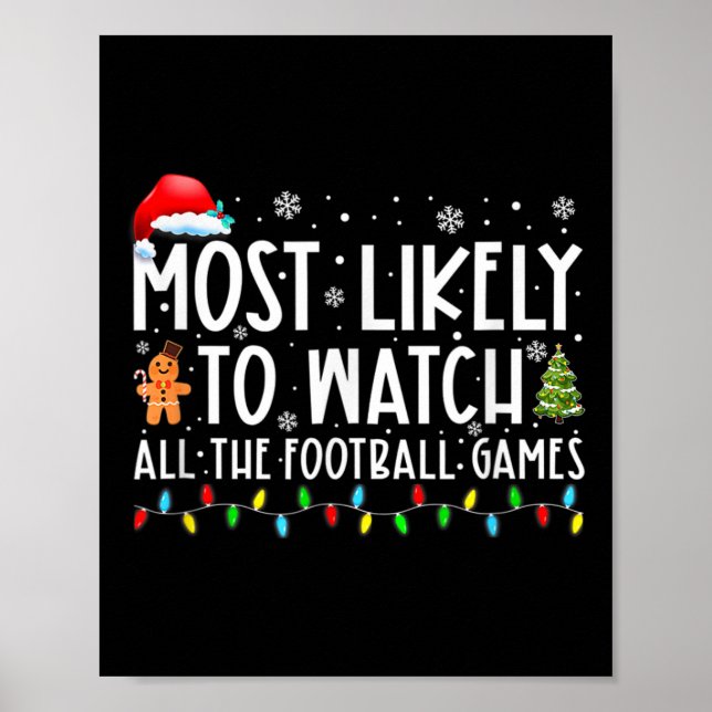 Affiche Le Plus Probable À Regarder Tous Les Jeux De Footb (Devant)