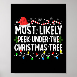 Affiche Le Plus Probable De Voir Sous L'Arbre De Noël Chri