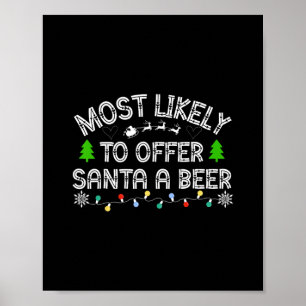 Affiche le plus susceptible d'offrir à père Noël une bière