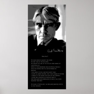 AFFICHE LE POÈME DE CARL SANDBURG : QUI SUIS-JE ?