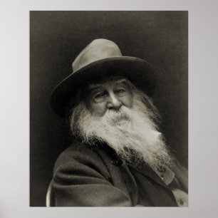 Affiche Le poète riant Walt Whitman de philosophe