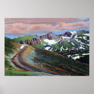 Affiche Le point le plus élevé de Ridge Rd de traînée du