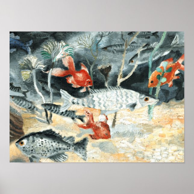 Affiche Le Poisson rouge, peinture de Christopher Wood (Devant)