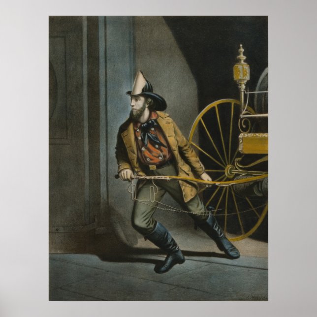 Affiche Le pompier américain (Devant)