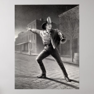 Affiche Le pompier américain - se précipiter vers le confl