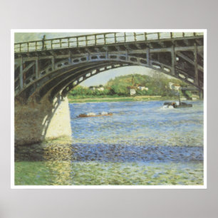 Affiche Le pont d'Argenteuil et la Seine, 1885