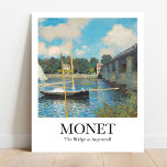 Affiche Le pont d'Argenteuil par Claude Monet<br><div class="desc">Apportez la beauté de l’impressionnisme dans votre maison avec cette affiche époustouflante du tableau de Claude Monet, The Bridge at Argenteuil. Peint en 1874, ce chef-d'oeuvre dépeint une scène tranquille de bateaux sur l'eau avec le pont sur la droite fournissant un équilibre géométrique à la translucidité de l'eau. Ajoutez une...</div>