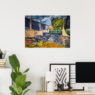 Affiche Le pont de Chatou Maurice de Vlaminck