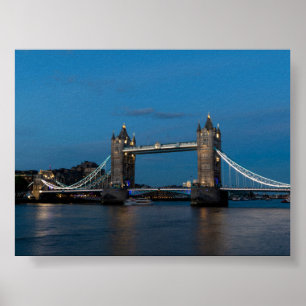 Affiche Le pont de la tour à l'heure bleue