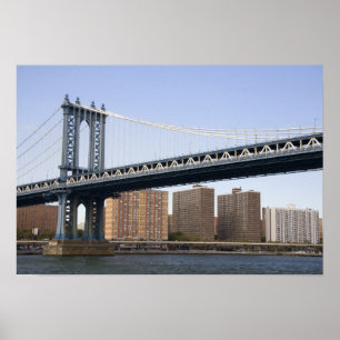 Affiche Le pont de Manhattan enjambant l'East River