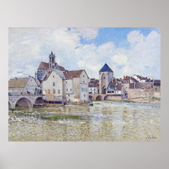 Affiche Le Pont de Moret, Alfred Sisley (Devant)