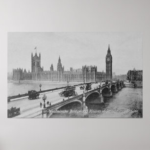 Affiche Le pont de Westminster et les Maisons de