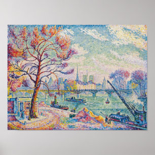 Affiche Le Pont Des Arts Paris Paul Signac