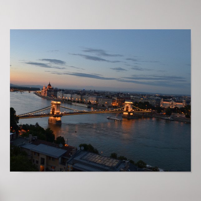 Affiche Le Pont des Chaînes de Budapest (Devant)