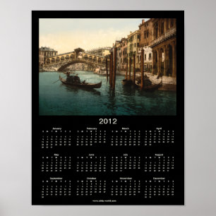 Affiche Le Pont du Rialto, Venise, Italie, calendrier 2012