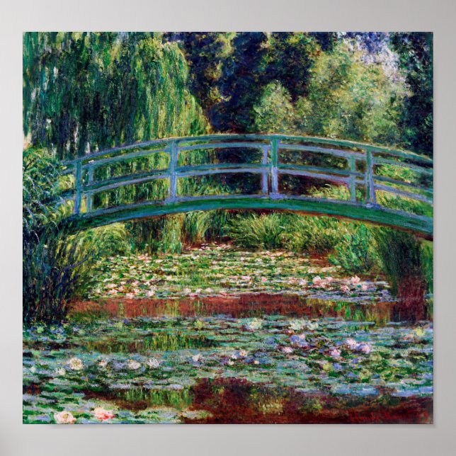Affiche Le Pont Japonais (Etang Lily), Monet (Devant)