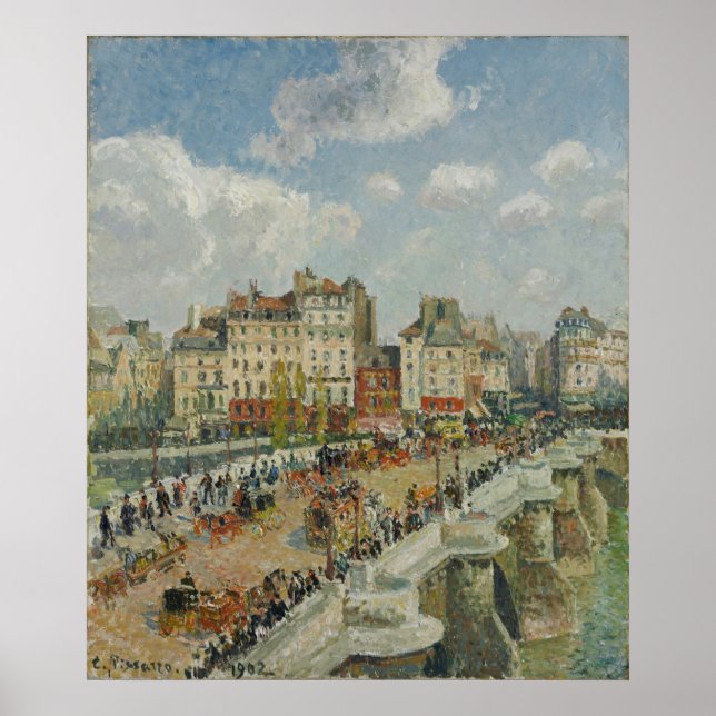 Affiche Le Pont-Neuf - Camille Pissarro - 1902 (Devant)