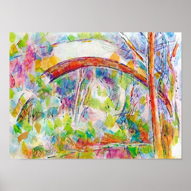 Affiche Le pont, Paul Cezanne (Devant)
