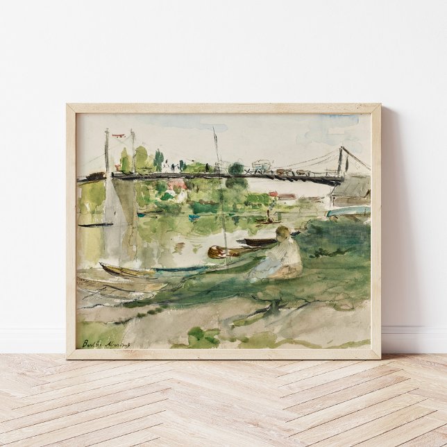 Affiche Le Pont sur l'Oise | Berthe Morisot (Créateur téléchargé)