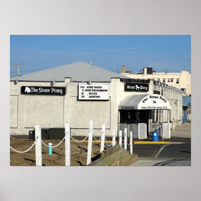 Affiche Le Pony de Pierre à Asbury Park NJ (Devant)